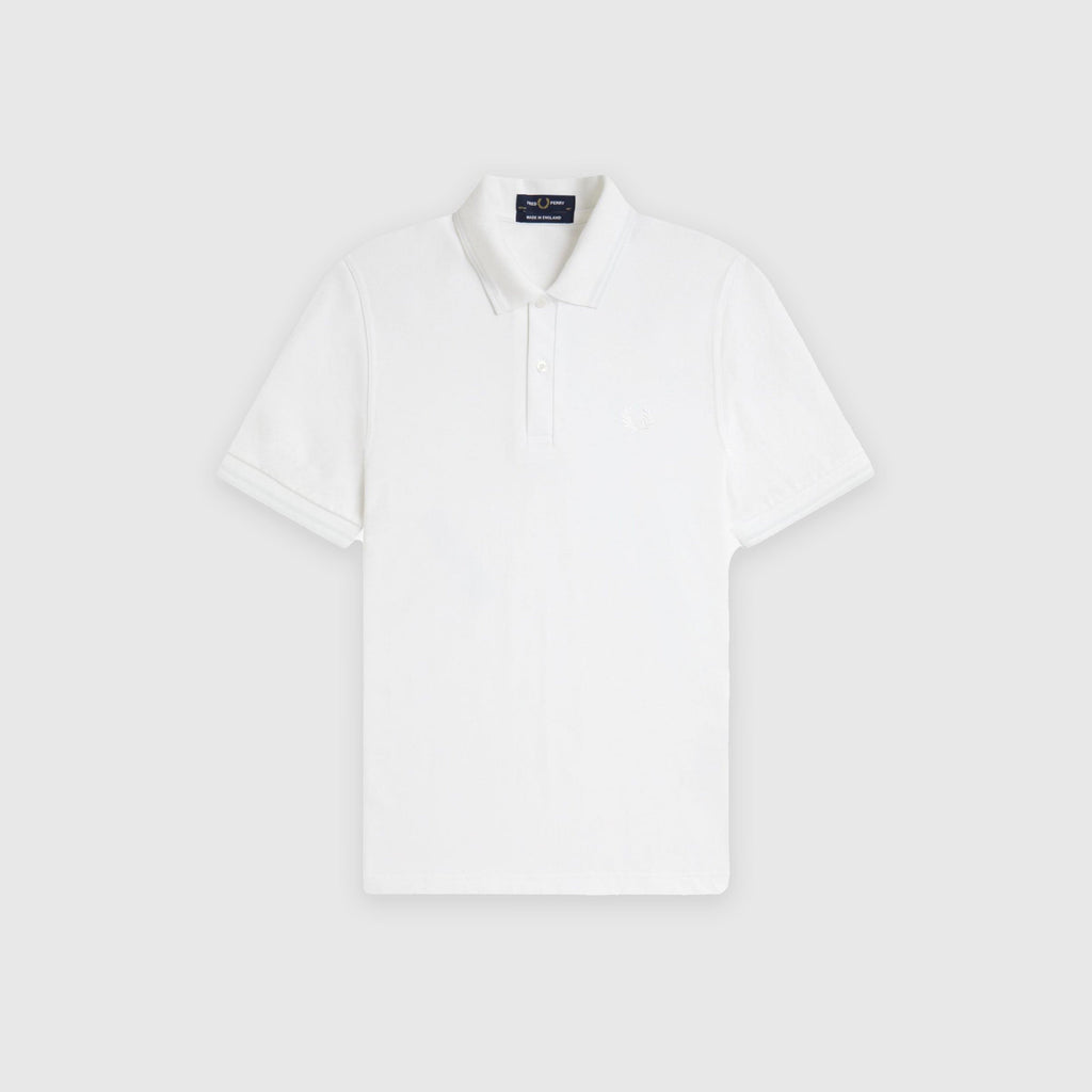 Fred Perry Twin Tipped Fred Perry Shirt Made In England - White / White - Front
