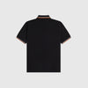 Fred Perry Twin Tipped Shirt Made In England - Black / Off White / Clay - Back