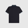 Fred Perry Twin Tipped Shirt Made In England - Navy / Off White / Icy Blue - Back