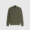 Fred Perry Waffle Stitch Half Zip Jumper - Laurel Wreath Green - Front