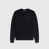 Fred Perry Waffle Stitch Jumper - Black - Front
