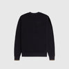 Fred Perry Waffle Stitch Jumper - Black - Back