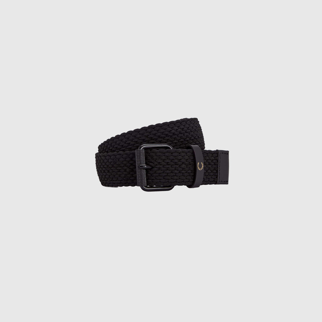 Fred Perry Woven Elastic Belt - Black