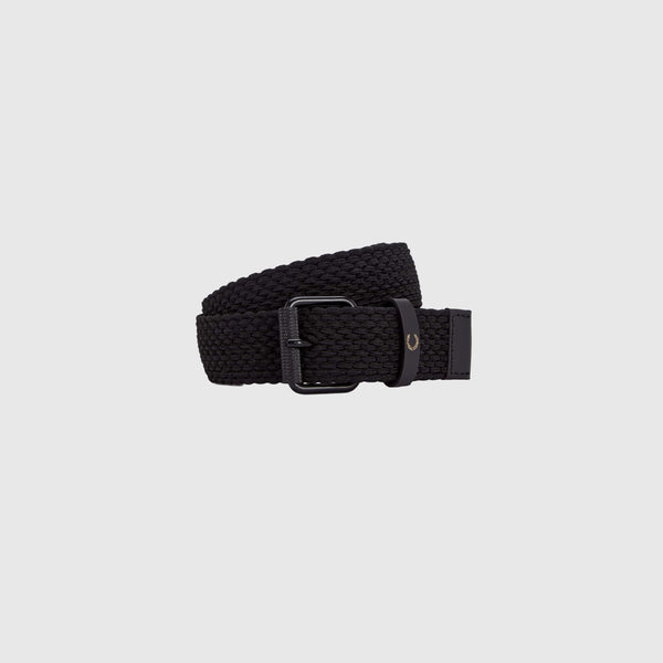 Fred Perry Woven Elastic Belt - Black