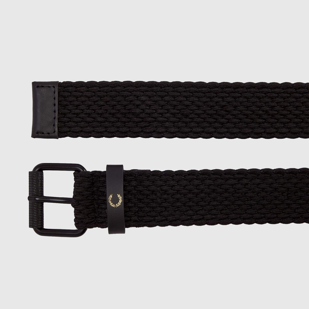 Fred Perry Woven Elastic Belt - Black