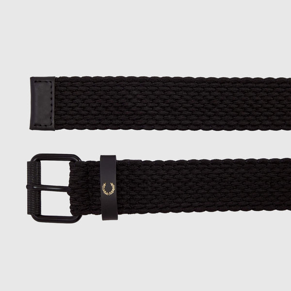 Fred Perry Woven Elastic Belt - Black
