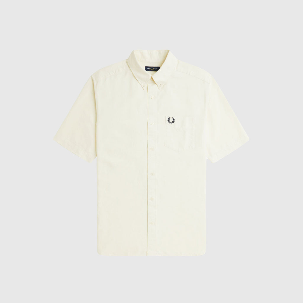 Fred Perry Oxford Shirt - Ecru - Front