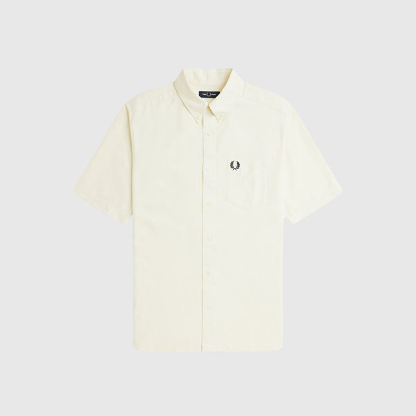 Fred Perry Oxford Shirt - Ecru - Front