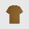 Fred Perry Tipped Cuff Pique Shirt - Shaded Stone - Back