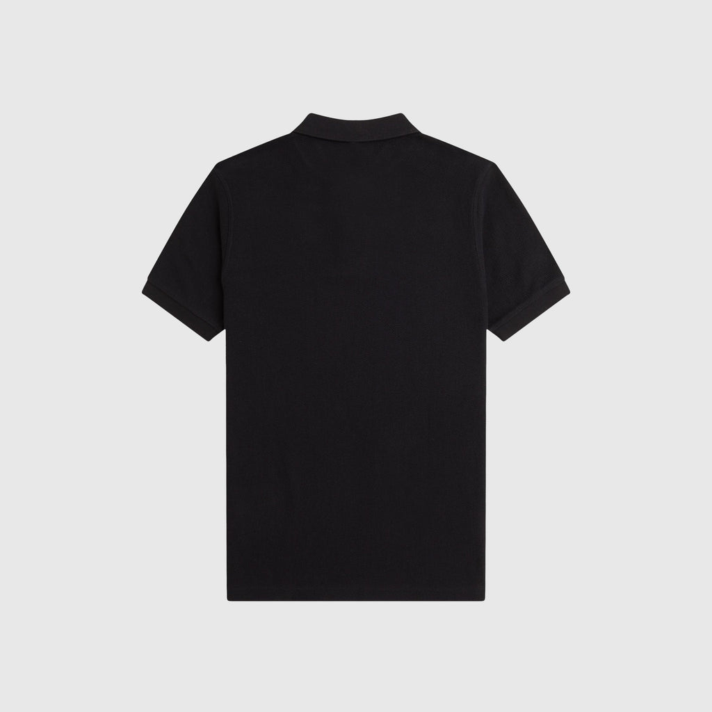 Fred Perry Striped Polo Shirt - Black - Back