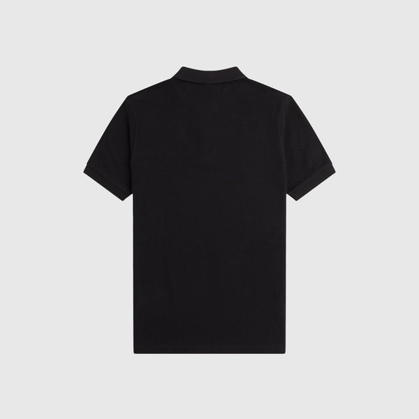Fred Perry Striped Polo Shirt - Black - Back
