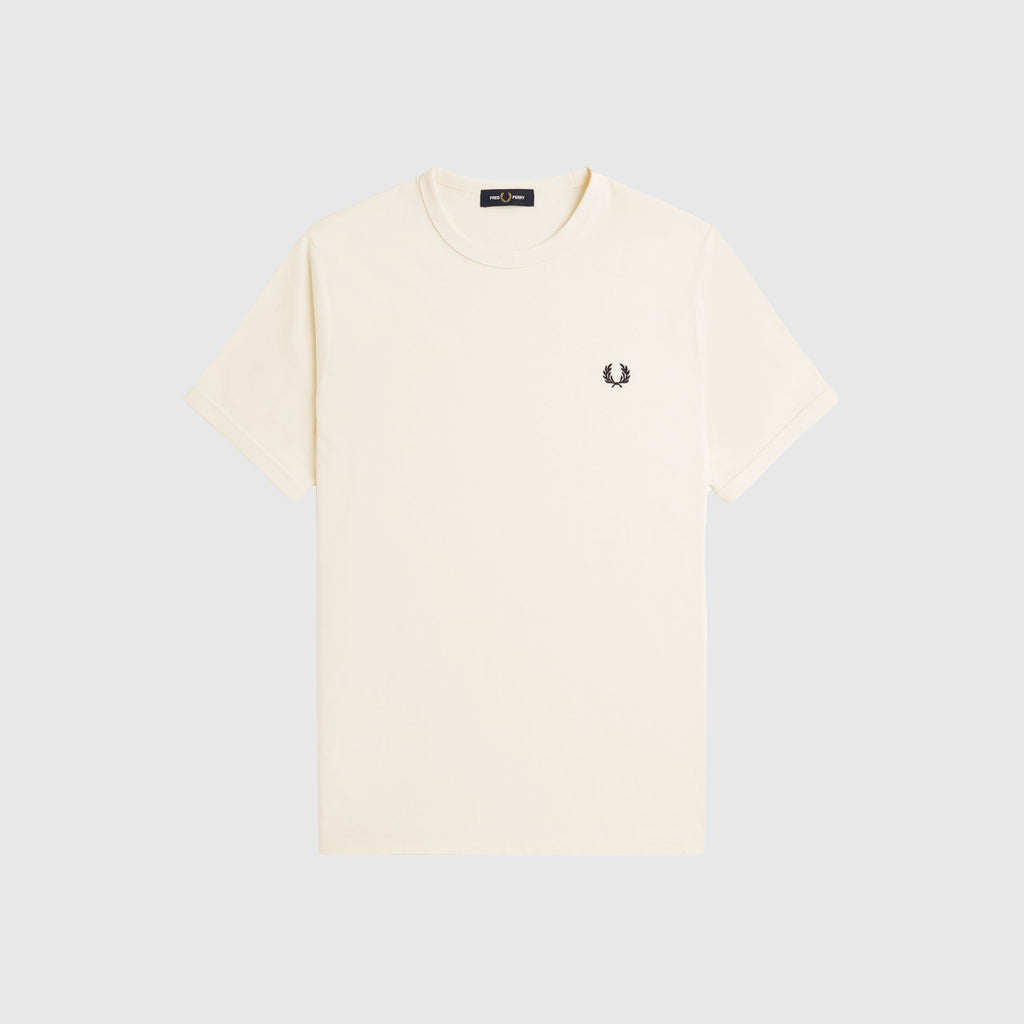 Fred Perry Ringer T-Shirt - Ecru - Front