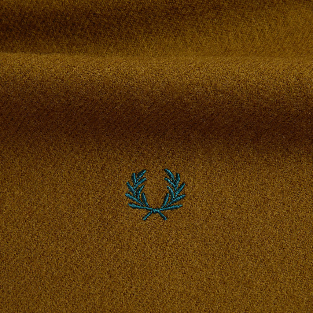 Fred Perry Lambswool Scarf - Shaded Stone - Front Close Up