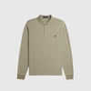 Fred Perry LS Plain Fred Perry Shirt - Warm Grey / Brick - Front