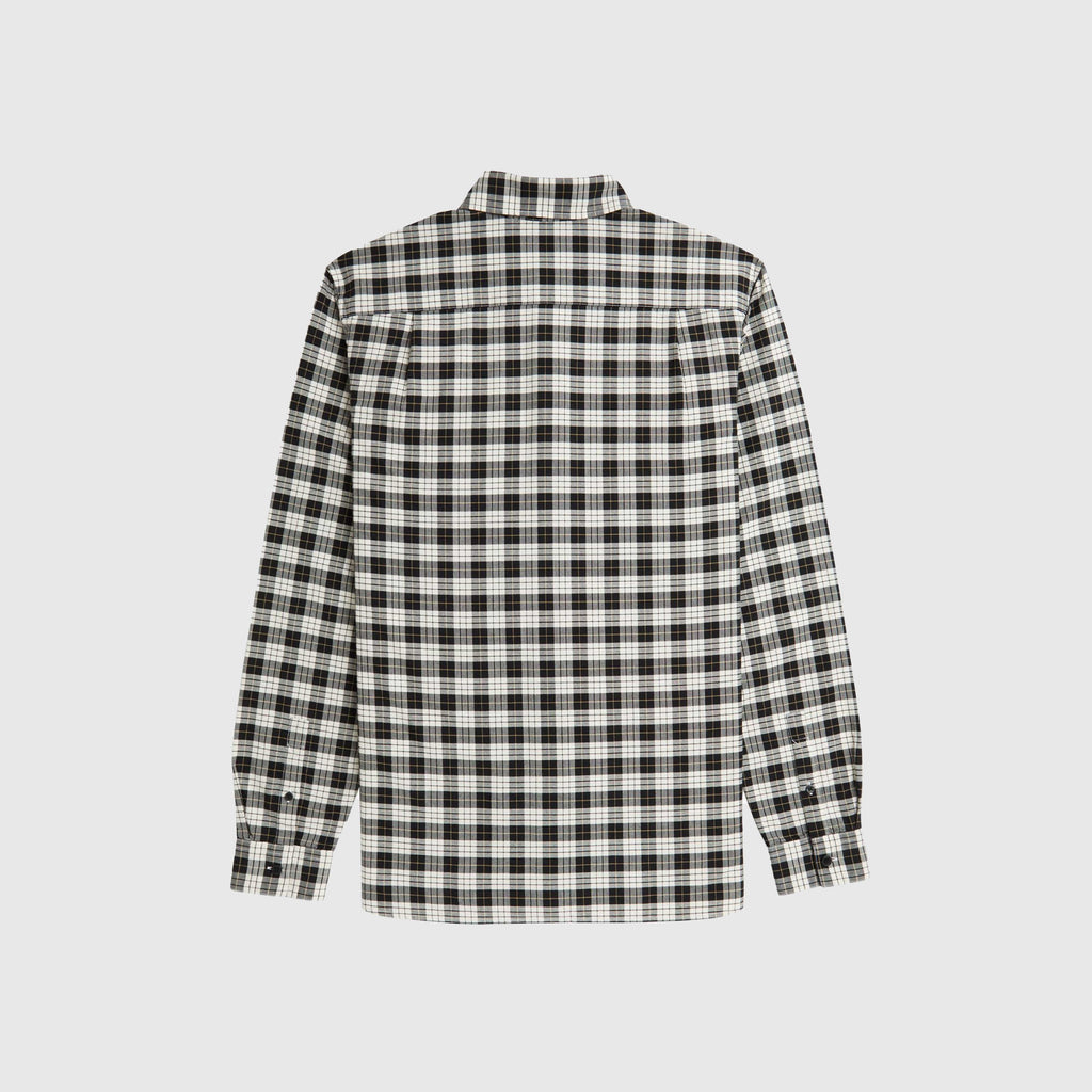 Fred Perry Tartan Oxford Shirt - Ecru - Back