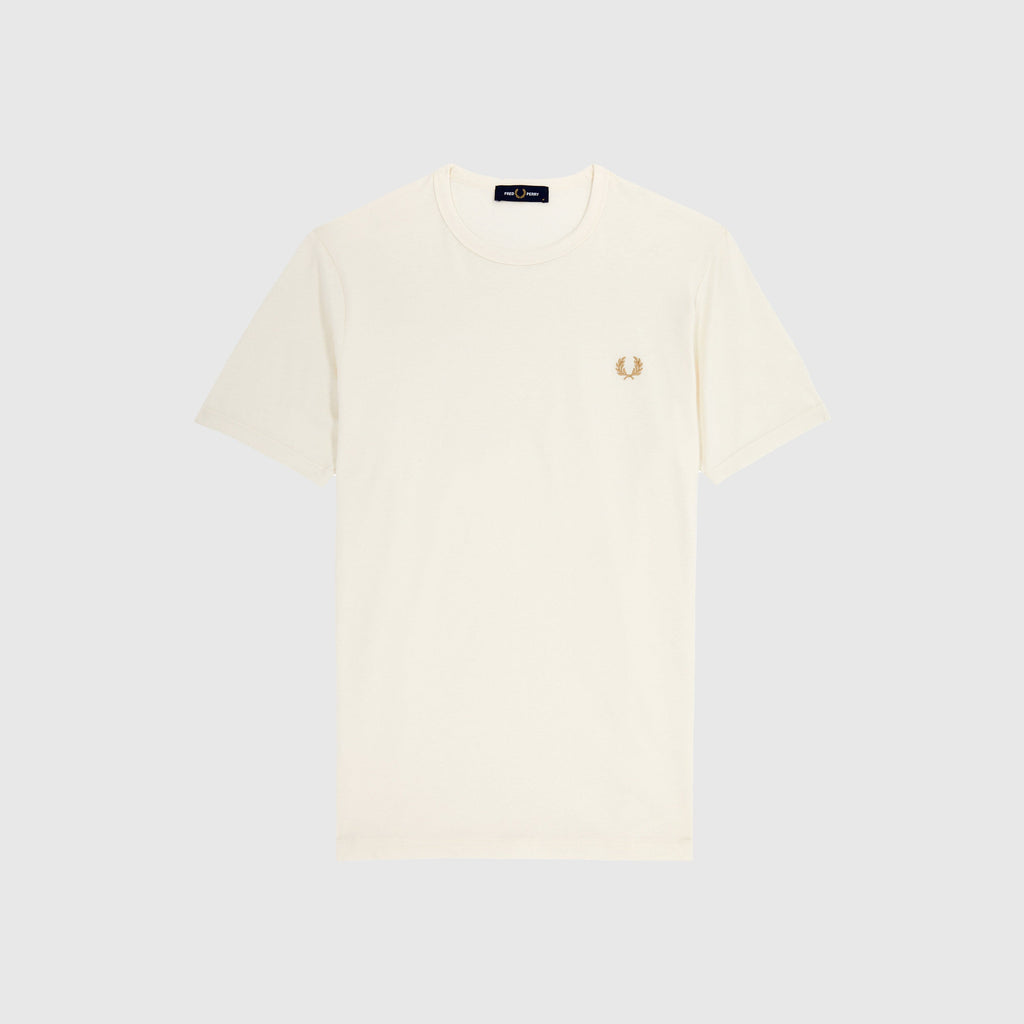 Fred Perry Ringer Tee - Ecru - Front