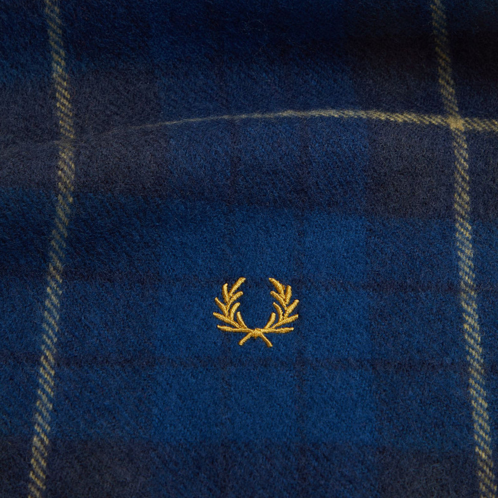 Fred Perry Lambswool Tartan Scarf - Navy