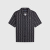 Fred Perry Cable Print Reverse Shirt - Black - Front
