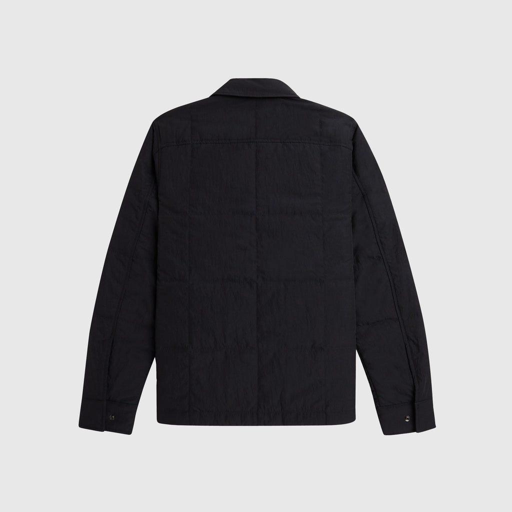 Fred Perry Quilted Overshirt - Black - Back