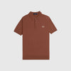 Fred Perry Classic Knitted Shirt SS - Whisky Brown - Front