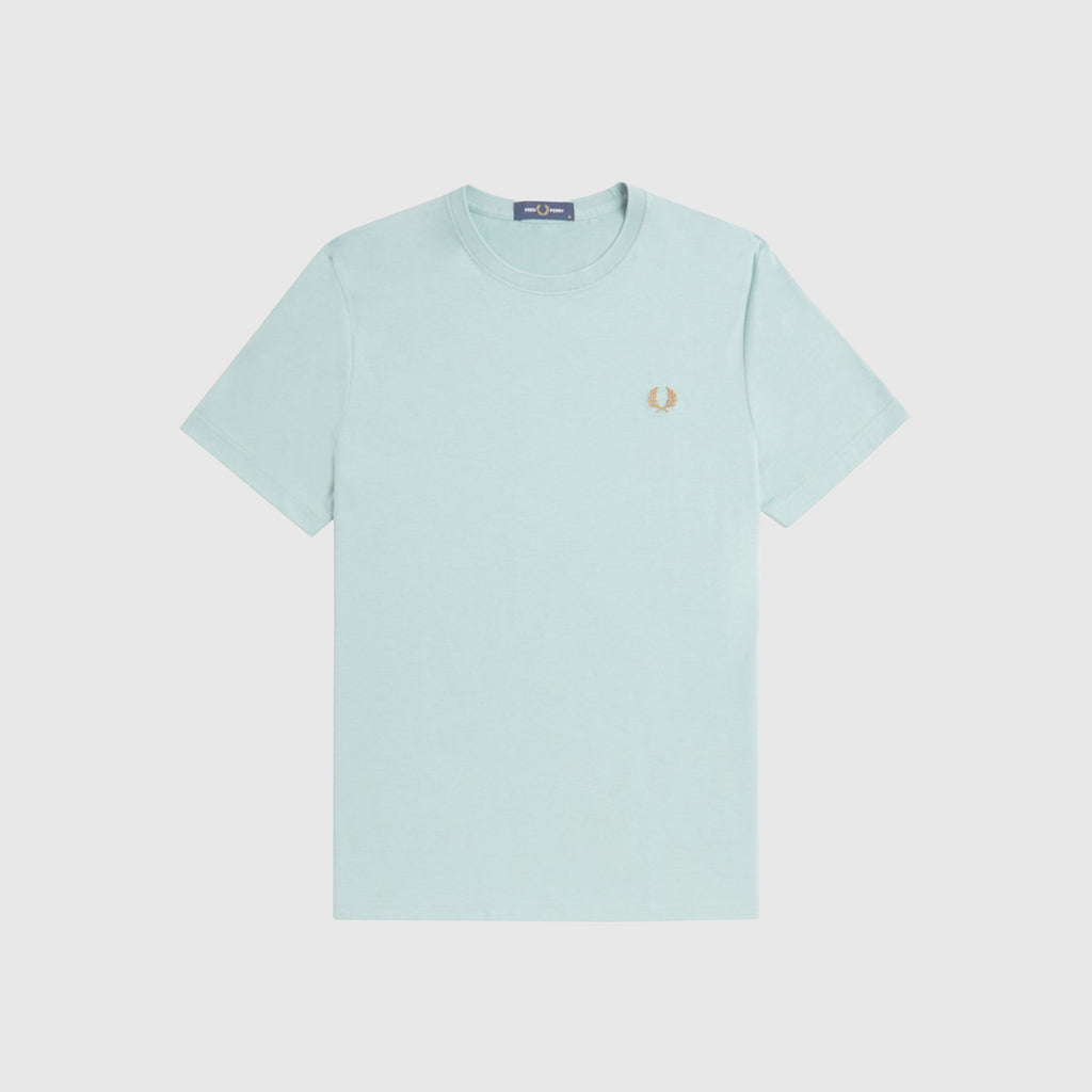 Fred Perry Ringer Tee - Silver Blue - Front