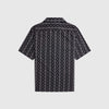Fred Perry Cable Print Reverse Shirt - Black - Back