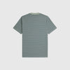 Fred Perry Fine Stripe Heavy Weight Tee - Bayleaf - Back