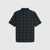 Fred Perry Oxford Tartan SS Shirt - Navy - Back