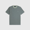 Fred Perry Fine Stripe Heavy Weight Tee - Bayleaf - Front