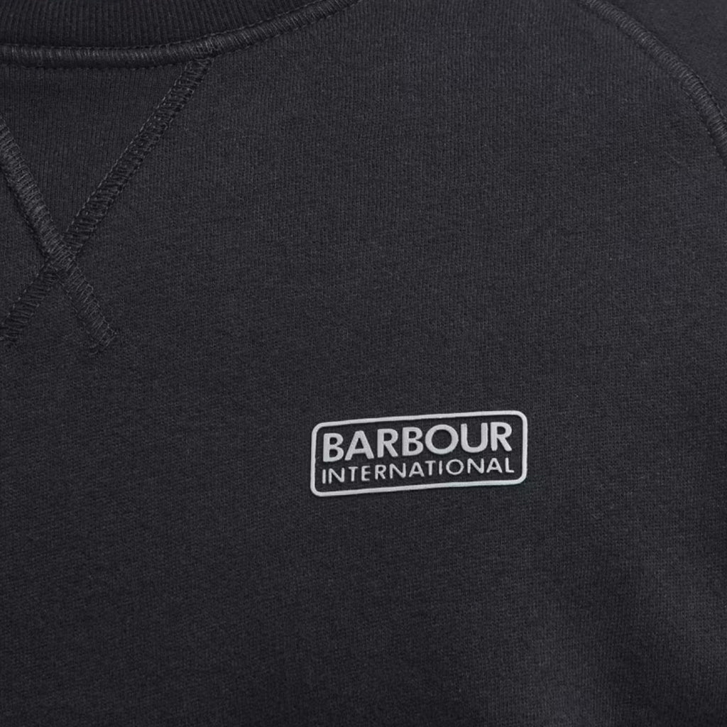 Barbour Essential Crew Neck Sweater - Black - Front Left