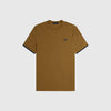 Fred Perry Tipped Cuff Pique Shirt - Shaded Stone - Front