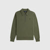 Fred Perry zip Neck Collar Sweatshirt - Laurel Wreath Green