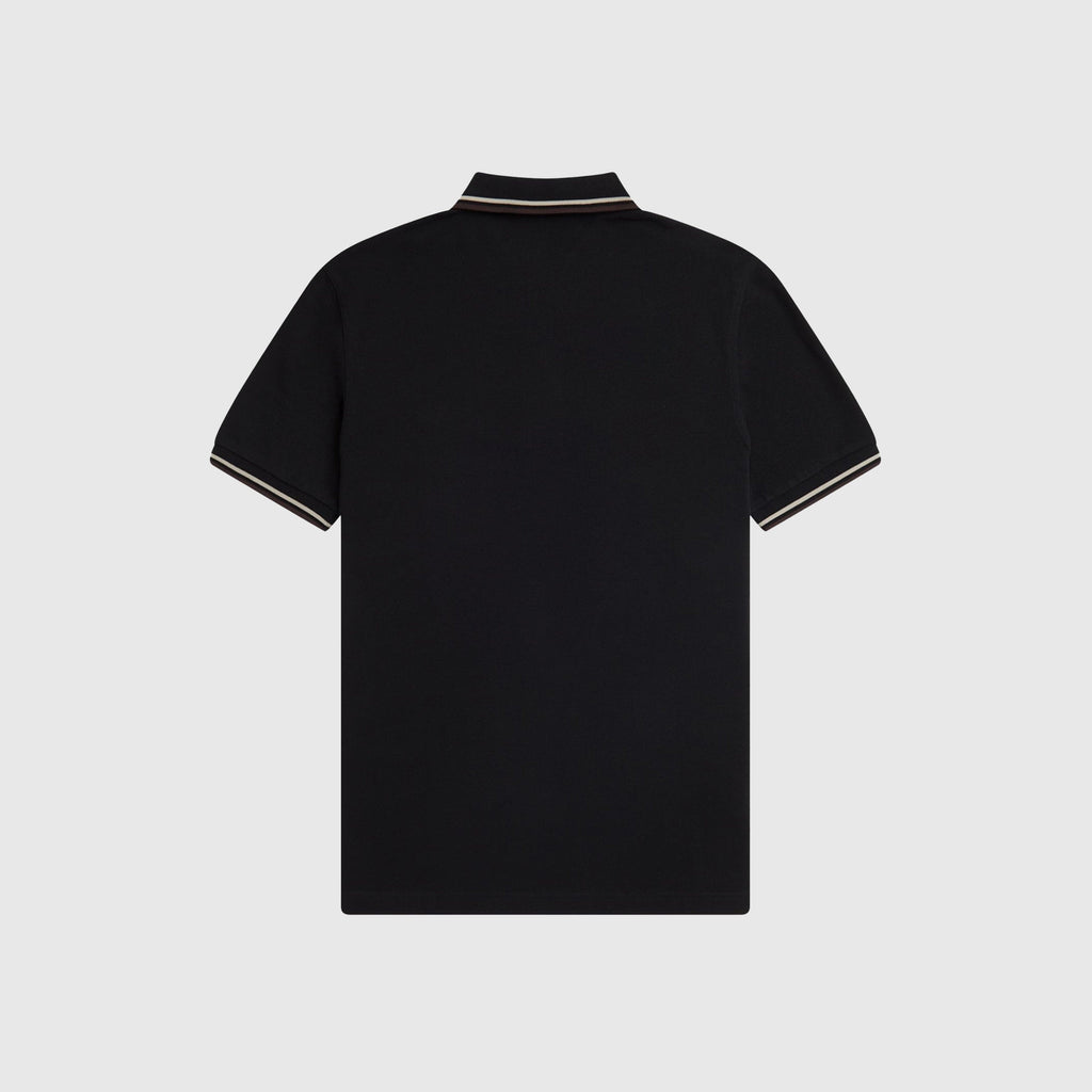Fred Perry Twin Tipped Fred Perry Shirt - Black / Warm Grey / Brick - Back