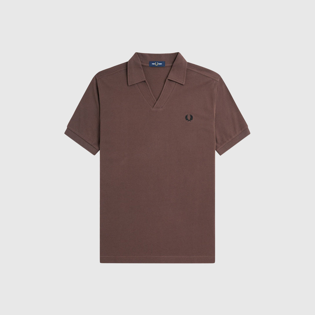 Fred Perry Open Collar Polo Shirt - Carrington Brick - Front