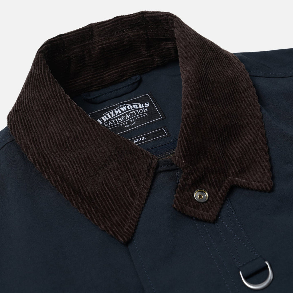 Frizmworks Heritage Hunting Jacket - Navy - Front Close Up
