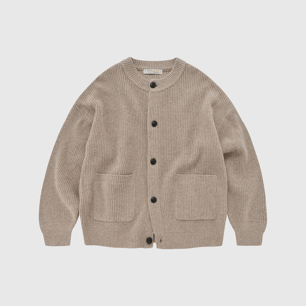 Frizmworks Heavy Wool Round Cardigan - Oatmeal - Front