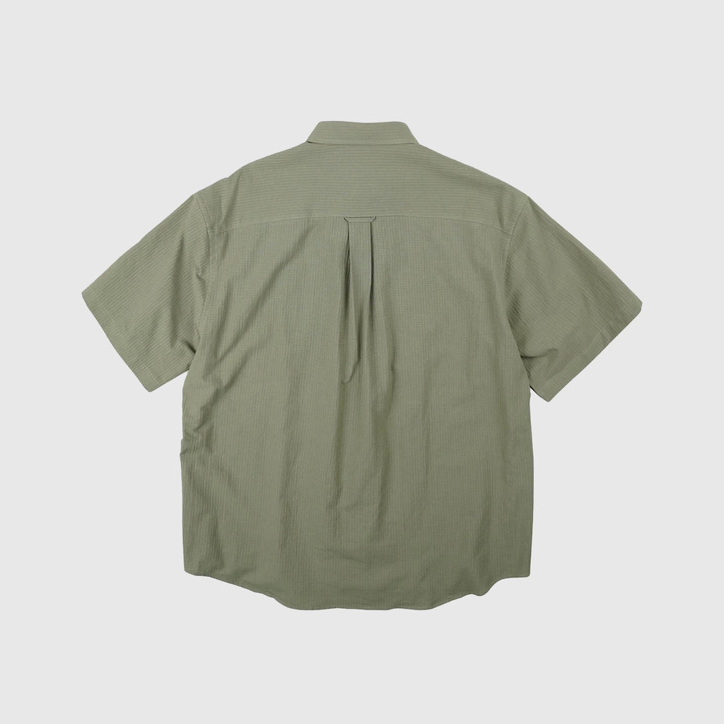 Frizmworks OG Dobby Weave Seersucker Half Shirt - Olive - Back