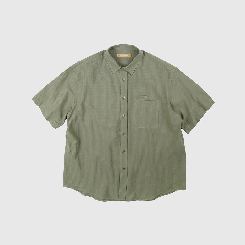Frizmworks OG Dobby Weave Seersucker Half Shirt - Olive - Front
