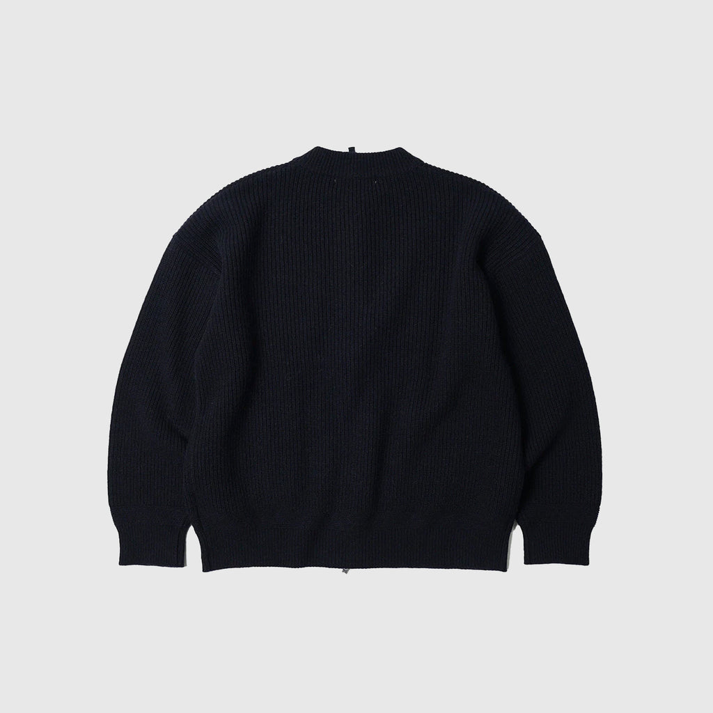 Frizmworks Wool Deck Zipup Cardigan - Navy - Back