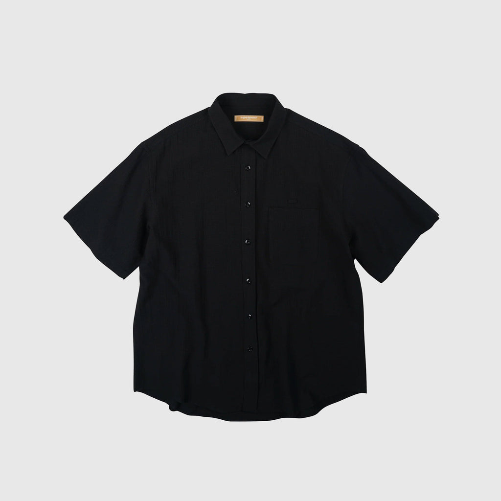 Frizmworks OG Dobby Weave Seersucker Half Shirt - Black - Front