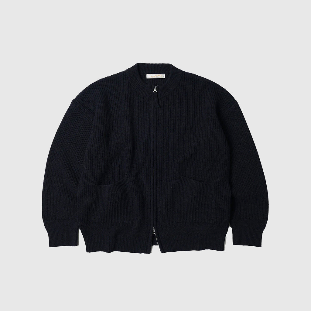 Frizmworks Wool Deck Zipup Cardigan - Navy - Front