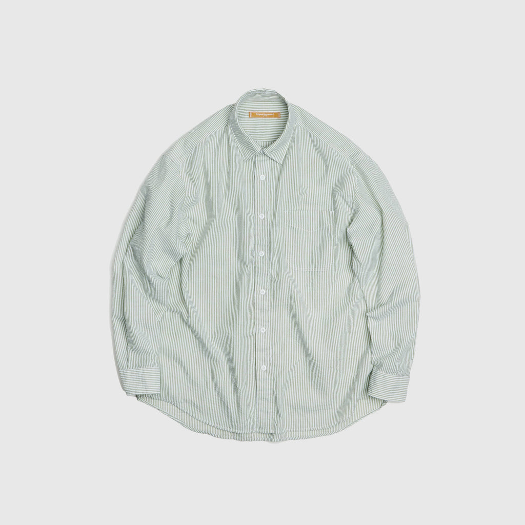 Frizmworks OG Stripe Seersucker Shirt - Green - Front