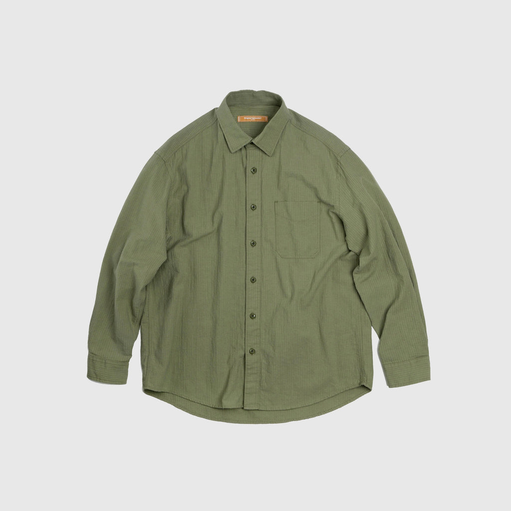Frizmworks OG Dobby Weave Seersucker Shirt - Olive - Front