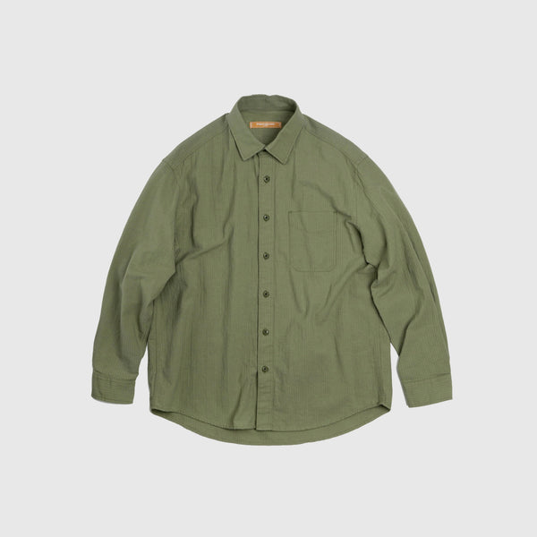 Frizmworks OG Dobby Weave Seersucker Shirt - Olive - Front