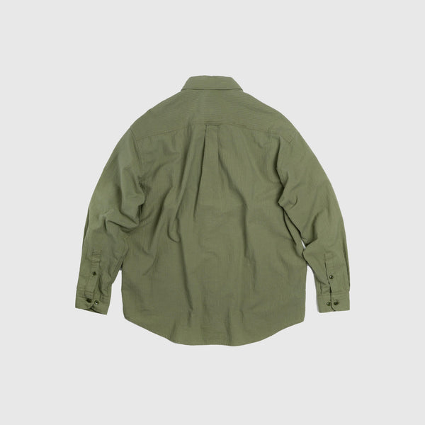 Frizmworks OG Dobby Weave Seersucker Shirt - Olive - Back
