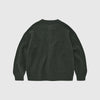 Frizmworks Heavy Wool Round Cardigan - Forest Green - Back