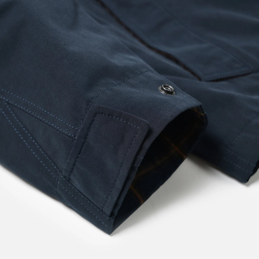 Frizmworks Heritage Hunting Jacket - Navy - Front Close Up
