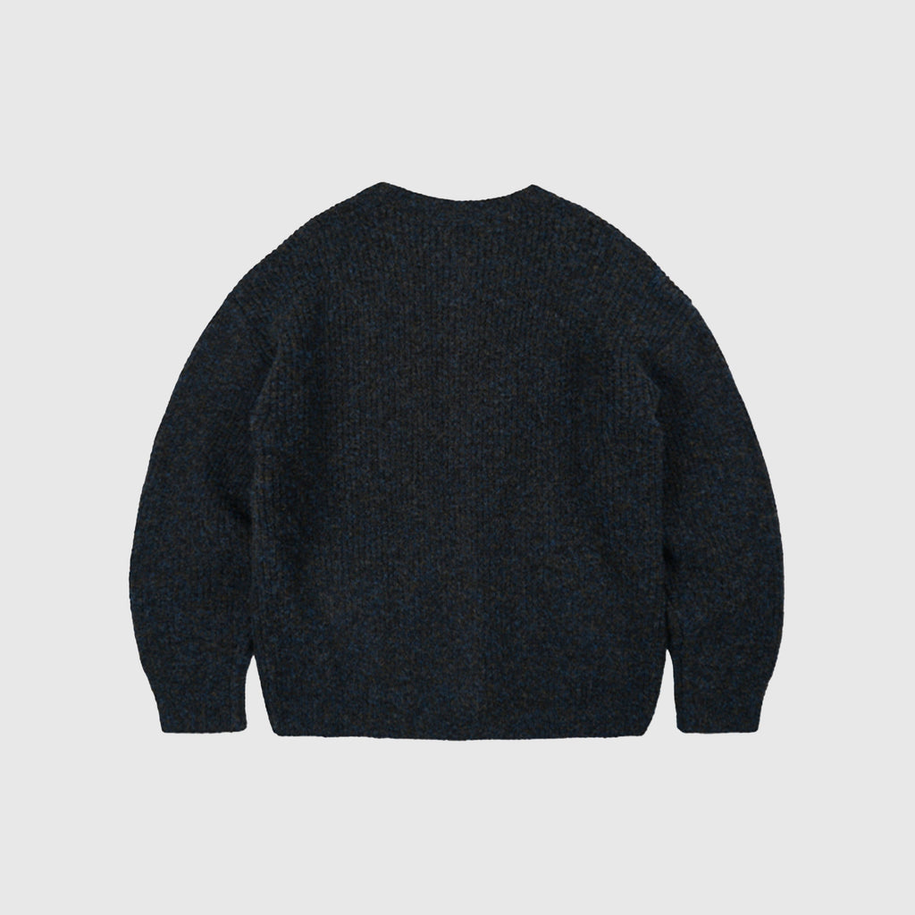 Frizmworks Brushed Wool Round Cardigan - Black - Back