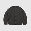Frizmworks Brushed Wool Round Cardigan - Brown - Front