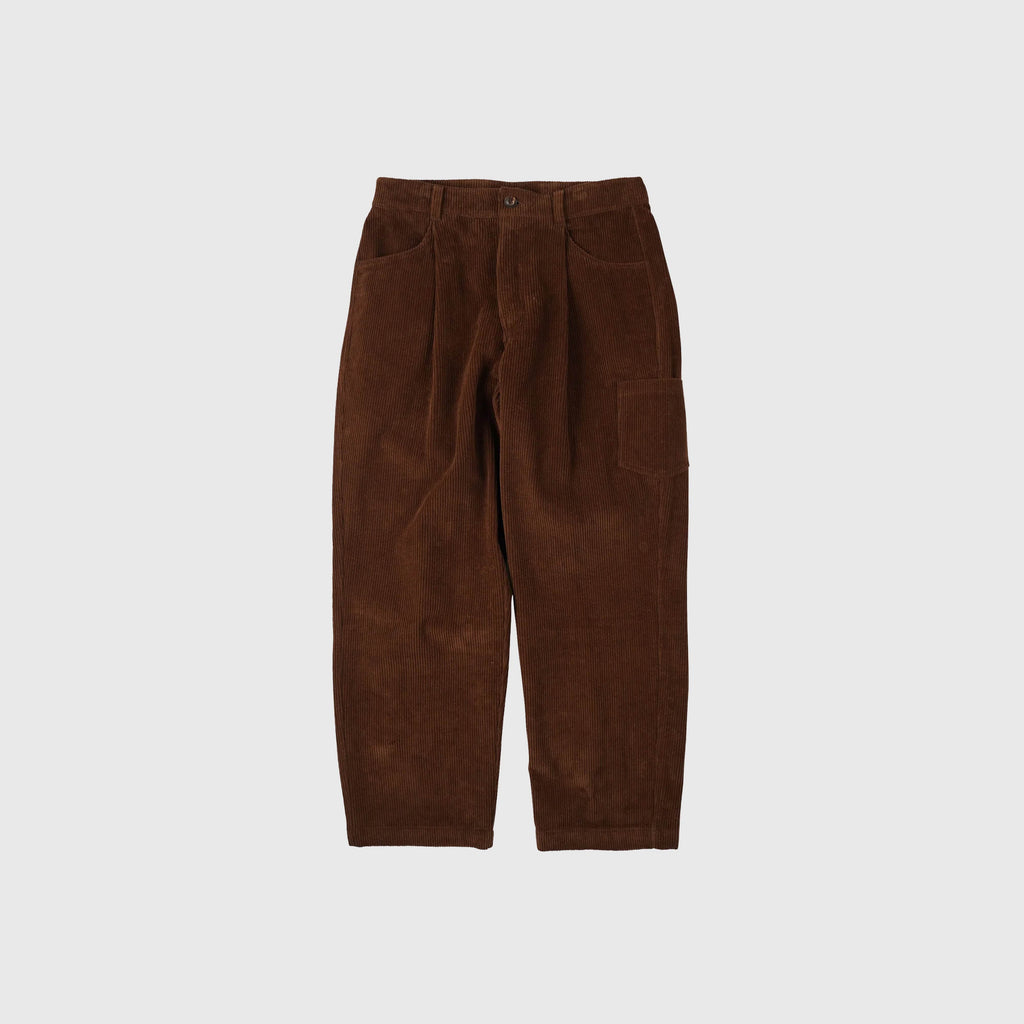 Frizmworks Corduroy Wide One Tuck Pant - Brown - Front